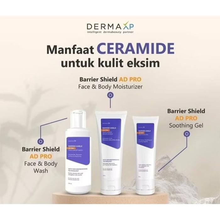 Derma XP - Barrier Shield AD Pro - Face & Body Wash / Face & Body Moisturizer / Soothing Gel - Derma