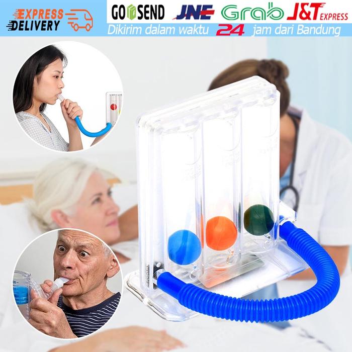 Spirometer 3 Bola Ball Alat Latihan Nafas Breathing Paru Spirometri