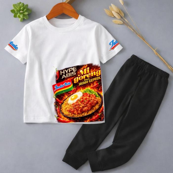 Baju Setelan Anak UNISEX - Pakaian Kaos dan Celana Panjang Fashion Anak Laki Laki dan Perempuan Usia