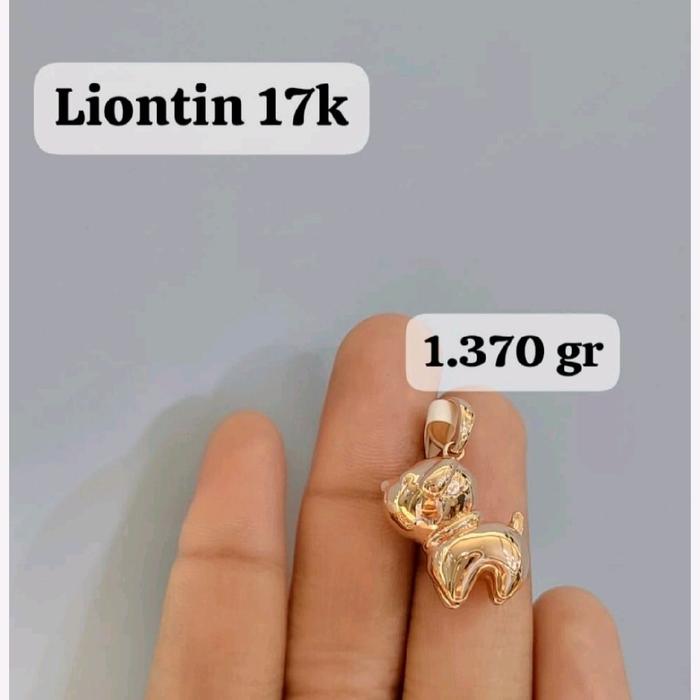 Liontin emas 75 anjing pom