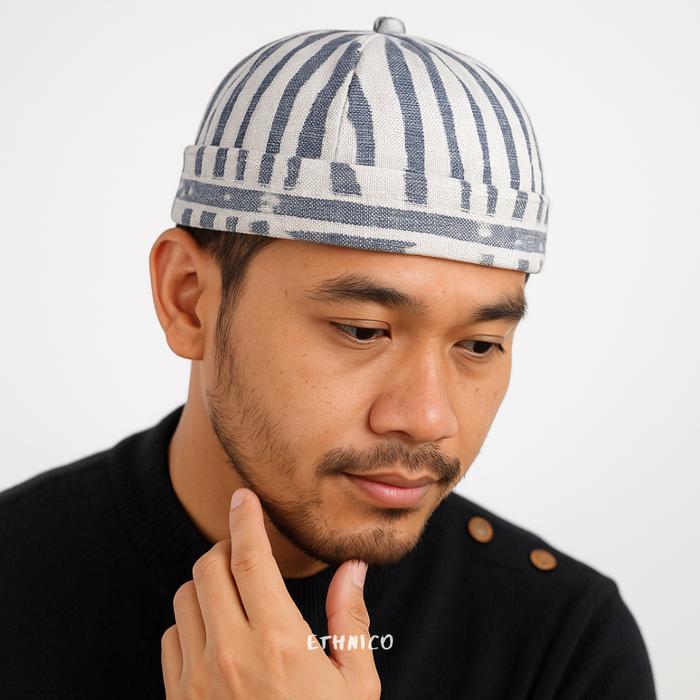 Miki Hat Tenun Peci Etnik Muslim Nyaman Topi Kopiah Songkok Hitam Dewasa Motif