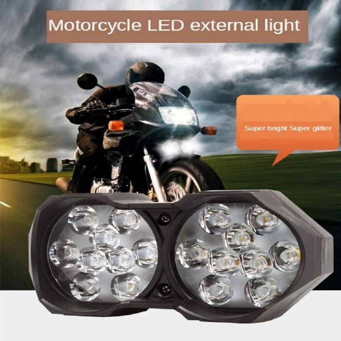 Lampu Tembak Motor Spotlight Foglamp Cool white 18 led-9W