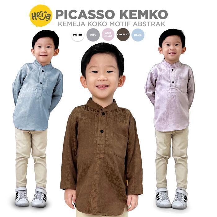 HEIJA KIDS | RAYA COLLECTION | PICASSO SHIRT - kemeja koko kurta anak lengan panjang baju lebaran mo