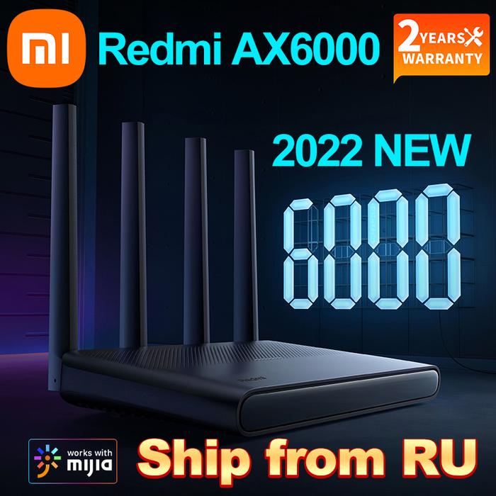 Xiaomi Redmi AX6000 Router with Mesh System WiFi 6 External Channel
