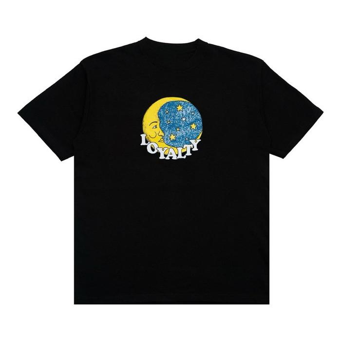 [COD]Hits Boxy OVERSIZE T-SHIRT "LOYALTY MOON" BLACK TEE LOYALTY (UNISEX) Kaos Unisex Pria Wanita