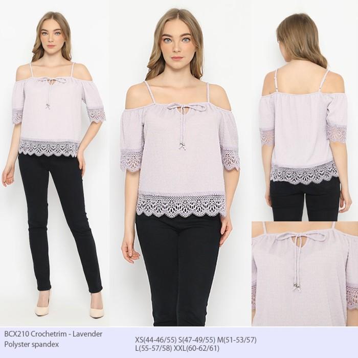 BCX 210 Crochetrim Top Baju Atasan Blouse Wanita Branded