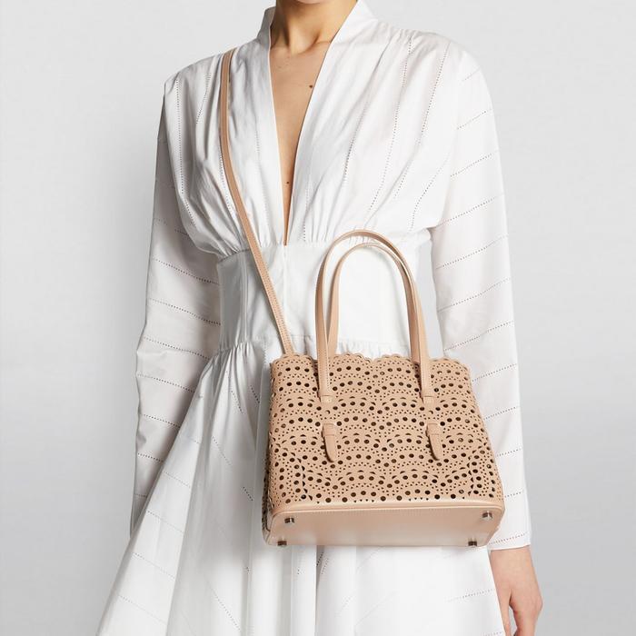 BAG ALAIA TAS MINA 25CM VIENNE CUT IN SABLE