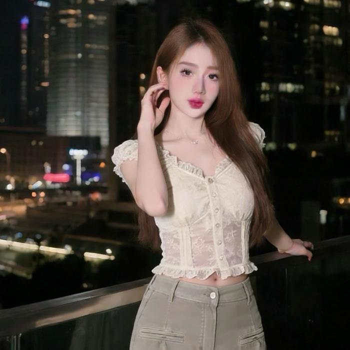Sabrina Blouse Wanita Atasan Crop Off-Shoulder Ruffle Kuning Mango Baju Imprt Pakaian Wanita Lucu & 