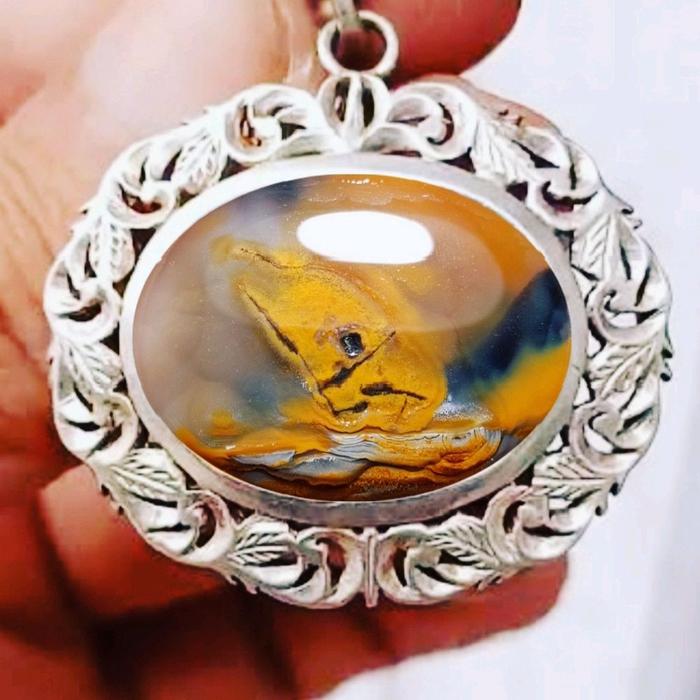 Batu Akik Garut Pw Darson Kristal Motif Gambar Unik Dan Pemandangan, Tinggal Naik Ring Perak, Contoh