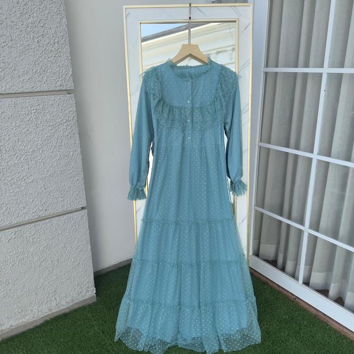 DRESS ADILA BRUKAT TILE FULL FURING