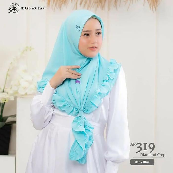 Hijab arrafi AR 319 - hijab segiempat instan - hijab segitiga instan - hijab polos arrafi