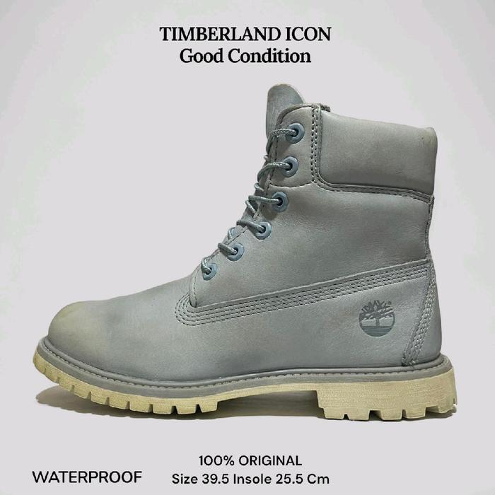 Sepatu Boots Kulit Waterproof Wanita Timberland Icon Original Second Size 39.5