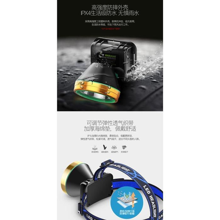 Senter Kepala Headlamp Headlight LED XML L2 - EHL0628 - Black