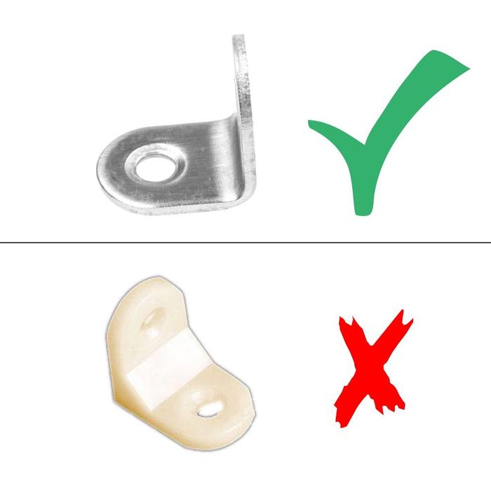 10pcs Siku Penyangga Rak Dinding / Plat Siku Stainless Steel / Siku L Oval / Penyangga Papan Dinding