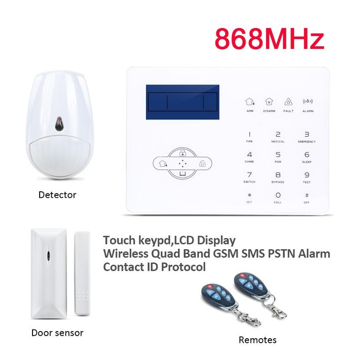 ST-IIIB fokus sistem Alarm GSM PSTN Kit PIR Sensor gerak pintu Sensor