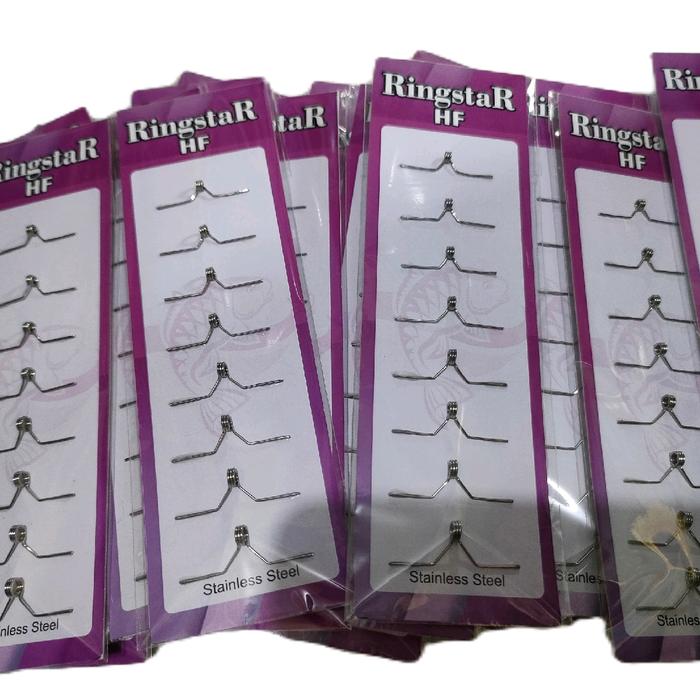 RING GUIDE KOLONG STAINLESS STEEL TEBAL 0,6 GLOFISH FULL ULIRAN 3 ISI 8 RING STAR PINK