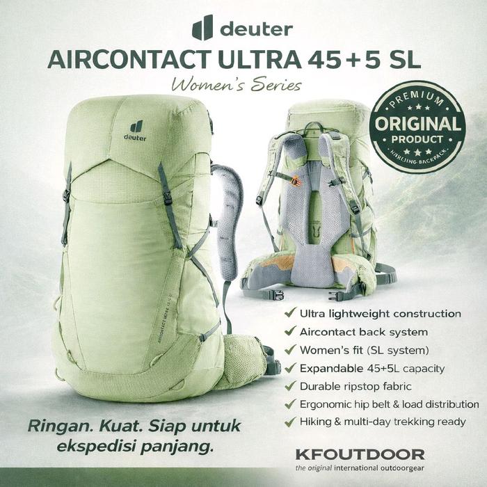 Deuter Aircontact ultra 45 + 5 SL Tas Deuter Ransel Original Deuter