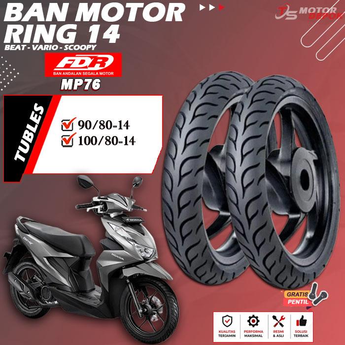 BAN MOTOR RING 14 TUBLES FDR MP76 BAN MOTOR TUBLESS BEAT VARIO SCOOPY RING 14 TUBELESS