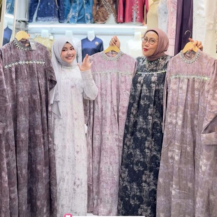 Gamis motif marble balimo premium