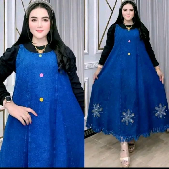 gamis overall jn one set Daleman kaos mellar