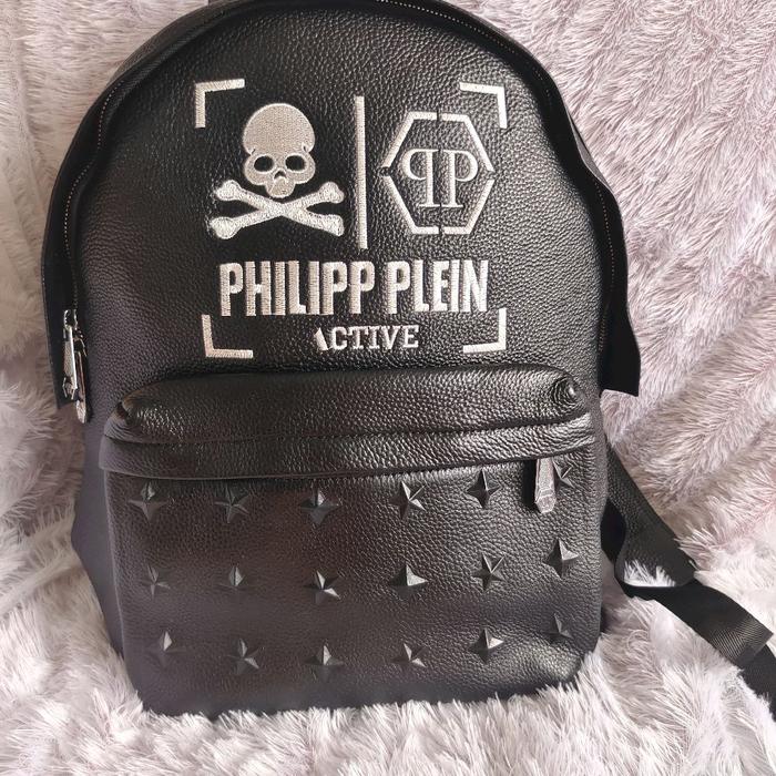 ransel philipp plein otentik kulit asli motif 04 Backpack Pria Wanita