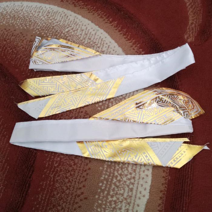 iket blangkon iket bali putih polos Aksesoris Headbands