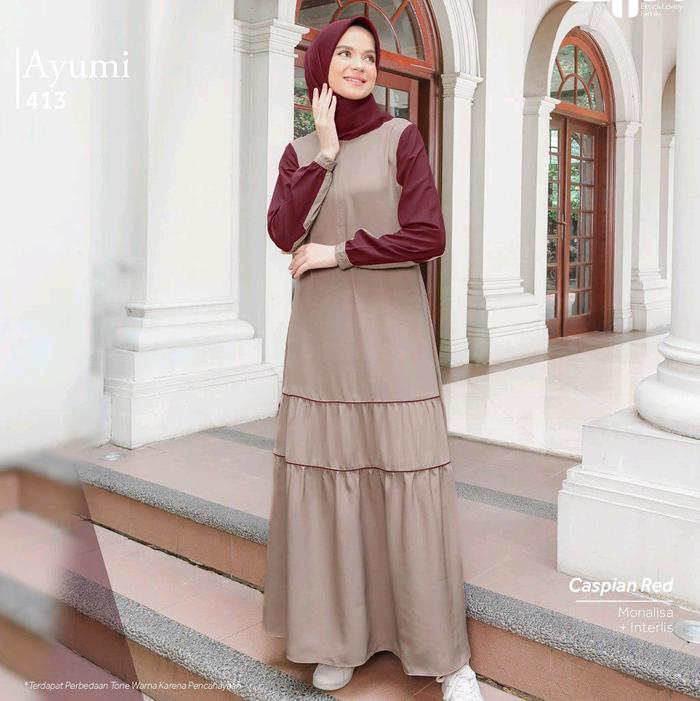 gamis ayumi 413 caspian red