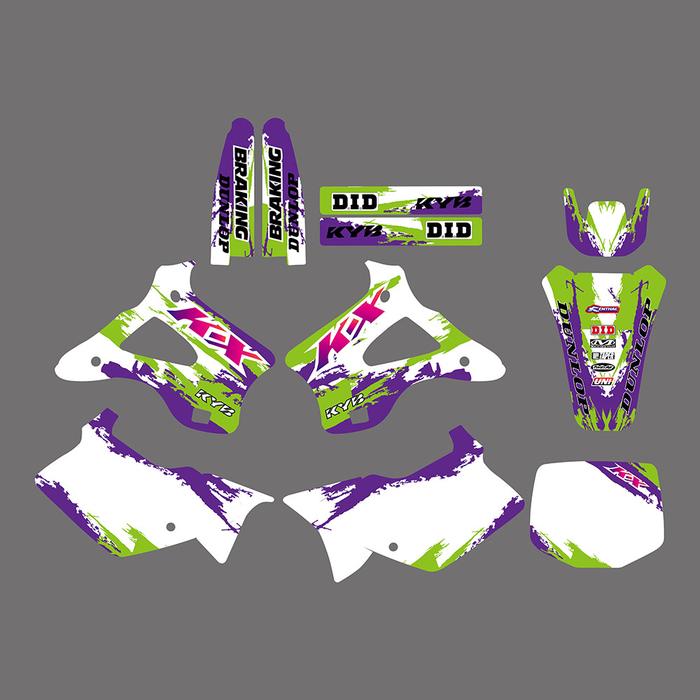 Graphics Background Decal Stickers For KAWASAKI KX125 KX250 KX 125