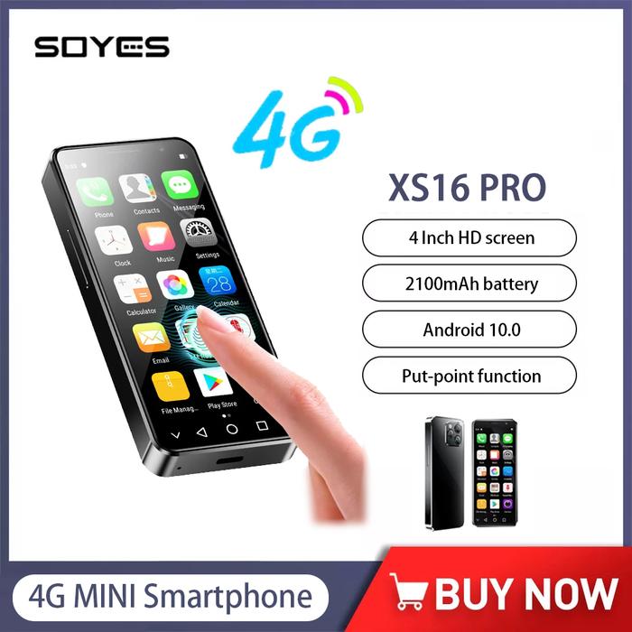 SOYES XS16 Pro 4GB RAM 128GB ROM 4 Inch Mini Smartphone Android 10 Octa-Core 2100mAh Face ID 4G LTE