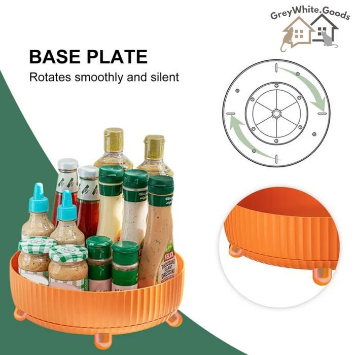 Rak dapur Rak bumbu multifungsi bisa diputar rotating storage box / rak putar kosmetik / bumbu Rak P