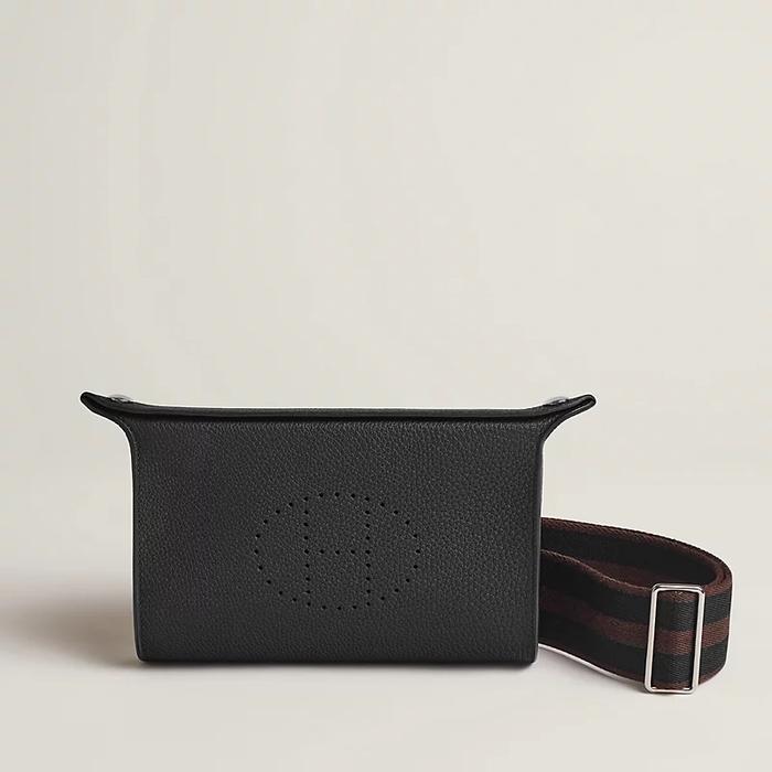 Tas Premium Wanita,Tas messenger,HERMES,Hermes Videpoches shoulder bag,black