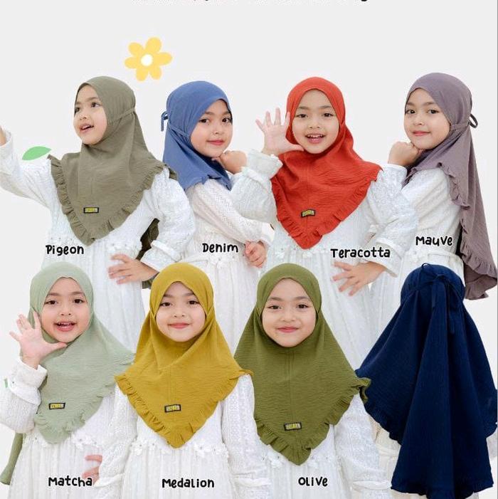 Bergo Atiqa, bergo kriwil by @Ziibra.kids