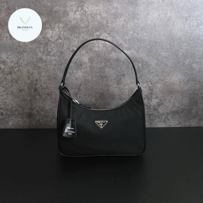 PRADA NYLON TOTE BAG RE - EDITION 2005 COLOR WITH SAFFIANO HANDLE