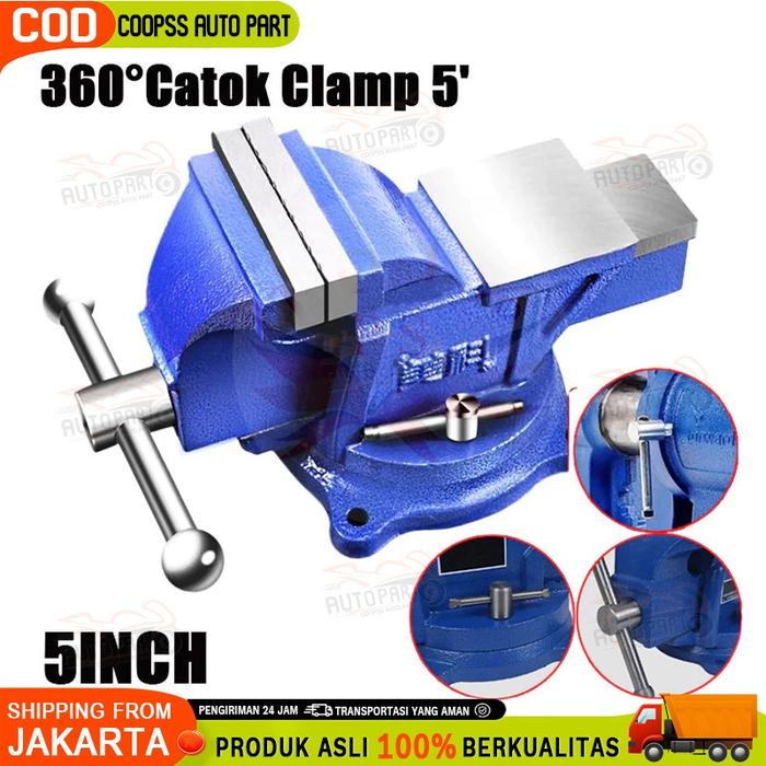 Catok Clamp 5'' / catok paron / Ragum Klem / Catok Meja / Bench Vise / Ragum Tanggem Alat Jepit Serb
