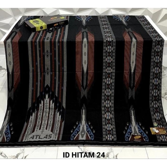 Atlas Sarung Idaman Kembang Harmoni 555 Motif BHS SGE SIF SJE SKE Kain Katun Tenun Muslim Dewasa Pri