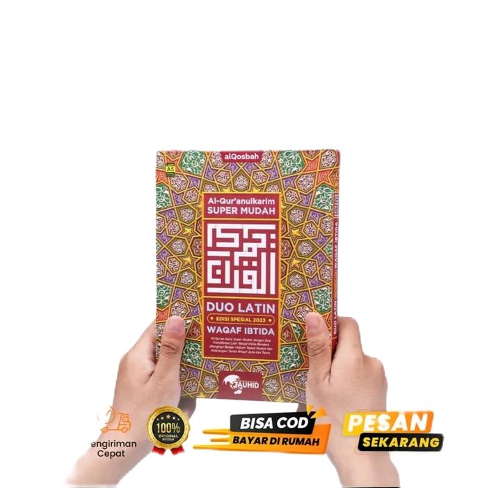 Mushaf Alquran Duo latin Alqosbah ukuran sedang A5