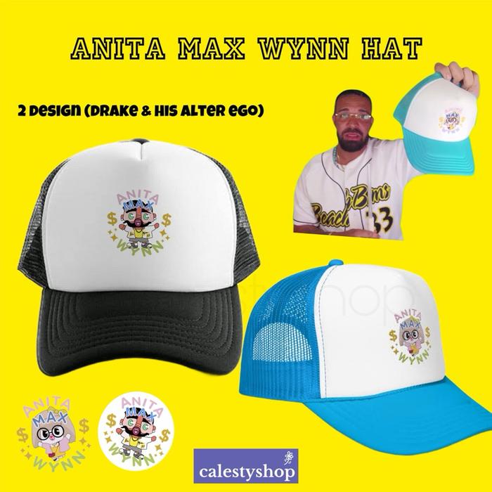 TOPI JARING DRAKE ANITA MAX WYNN I NEED THE MAX WIN ! ALTER EGO MEME BASEBALL JALA TRUCKER CUSTOM VI
