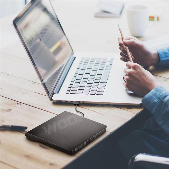 WOOPKER Pemutar DVD Eksternal USB 3.0 Portabel DVD RW Drive Pemutar