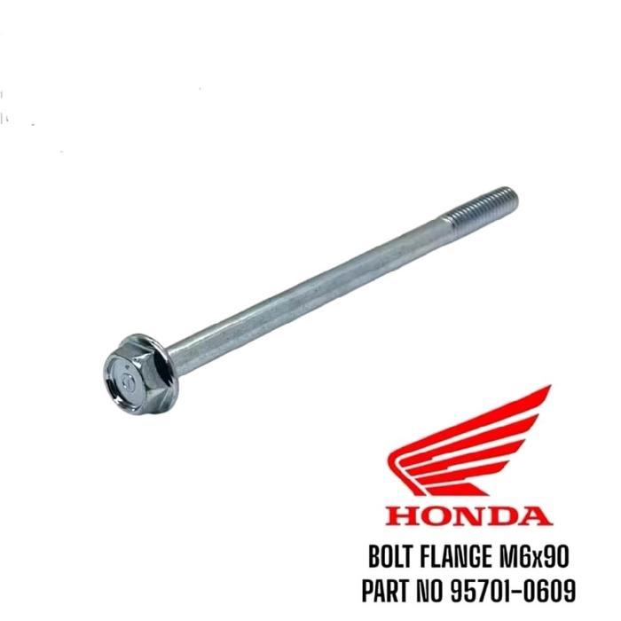 [ Honda ] BOS BAUT Bolt Flange 6X90 BAUT 10 panjang 9cm baut rengkes pompa oli mesin – BeAT eSP K81,