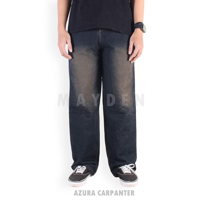 Celana Panjang carpanter skena style Trend korea jeans gombrang baggy celana gangster terbaru Loose