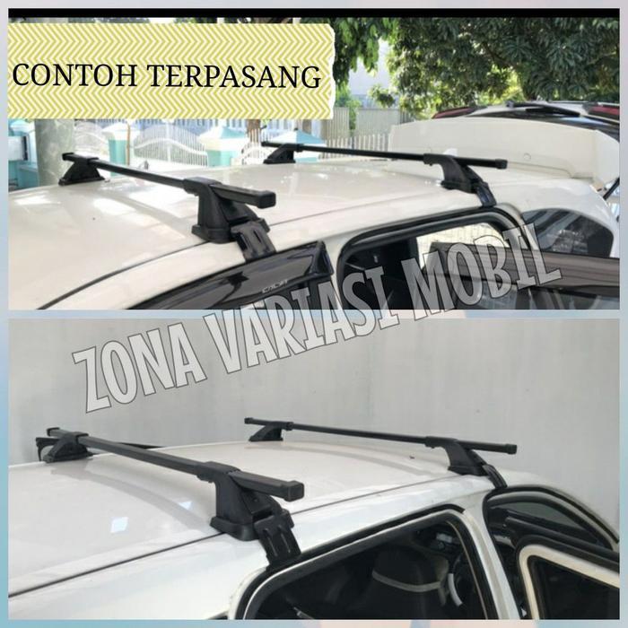Crossbar Cross bar Kaki Rack Jepit Body Mobil Universal Minibus / Sedan (580)
