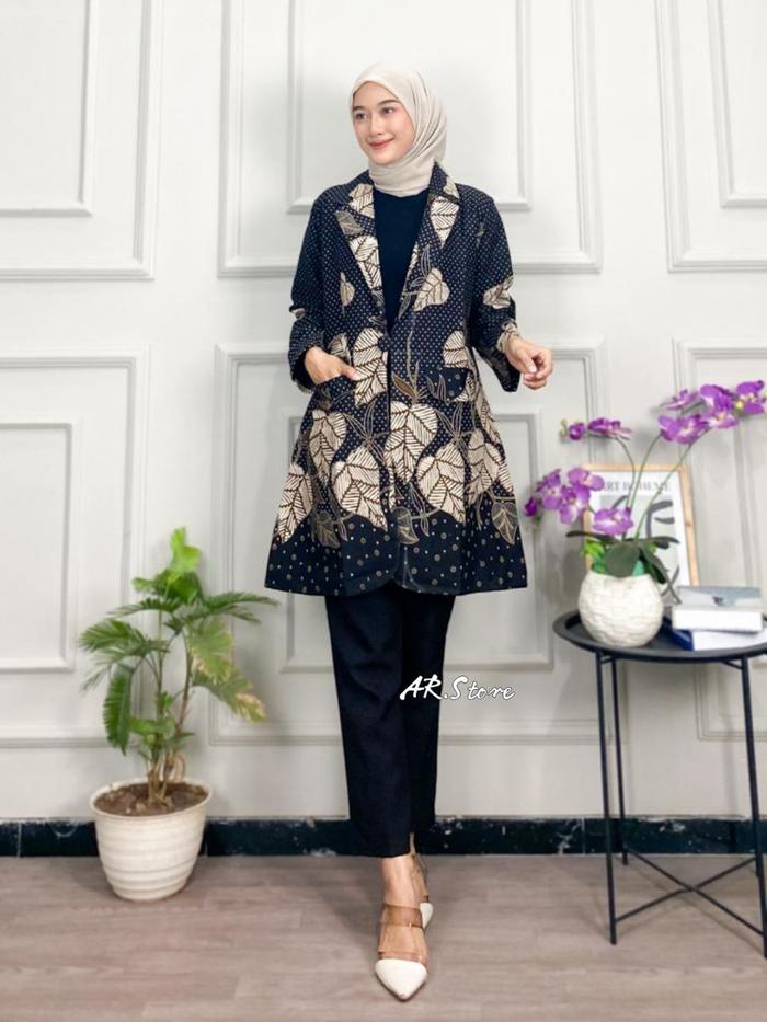 AR.Store - Jas Batik Wanita// Jas Furing Trikot Embos// Jas Kantoran/ Outer kantoran//Jas Wanita Mod