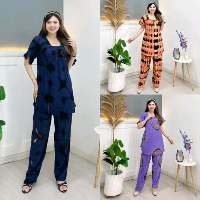 [TERLARIS]SETELAN BATIK~batik~Rayon abstrak malaman dan tidie ld 110~batik cewek One Set Konoha Rayo