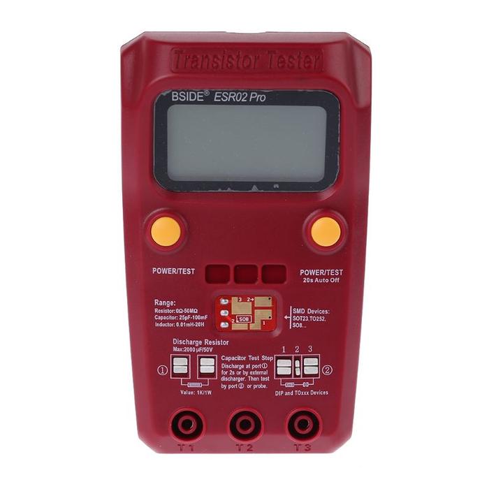 ESR02 Pro Digital Transistor Tester Inductor Capacitor Meter LCD