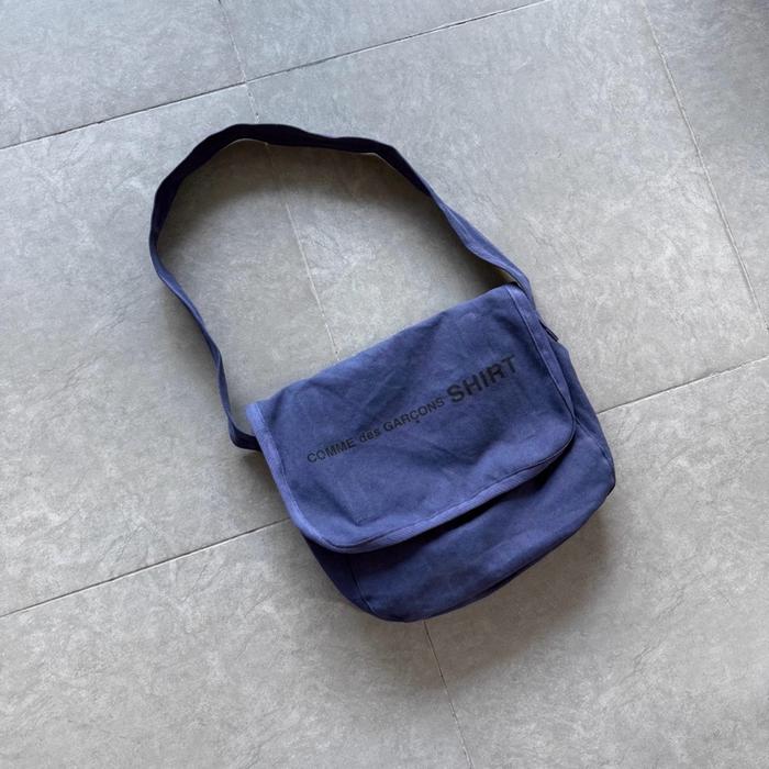 Comme des Garcons CDG Indigo Vintage Messenger Bag