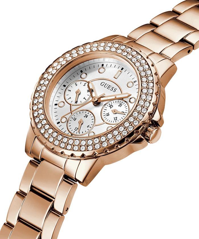 GUESS GW0410L3 Original CROWN JEWEL Jam Tangan Wanita Analog Rose Gold