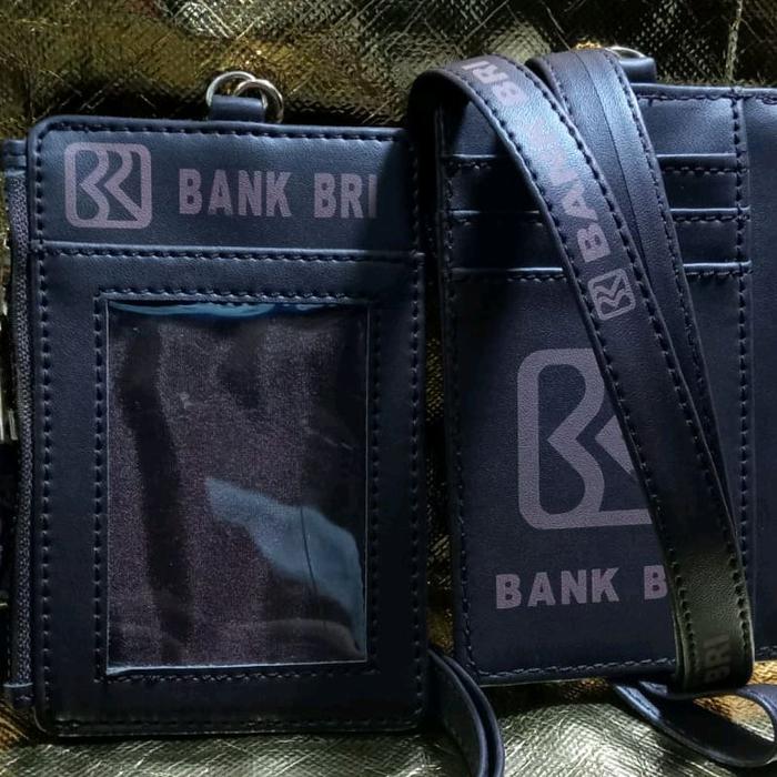 lanyard id card Bank BRI dompet+gantungan id card Bank BRI model resleting