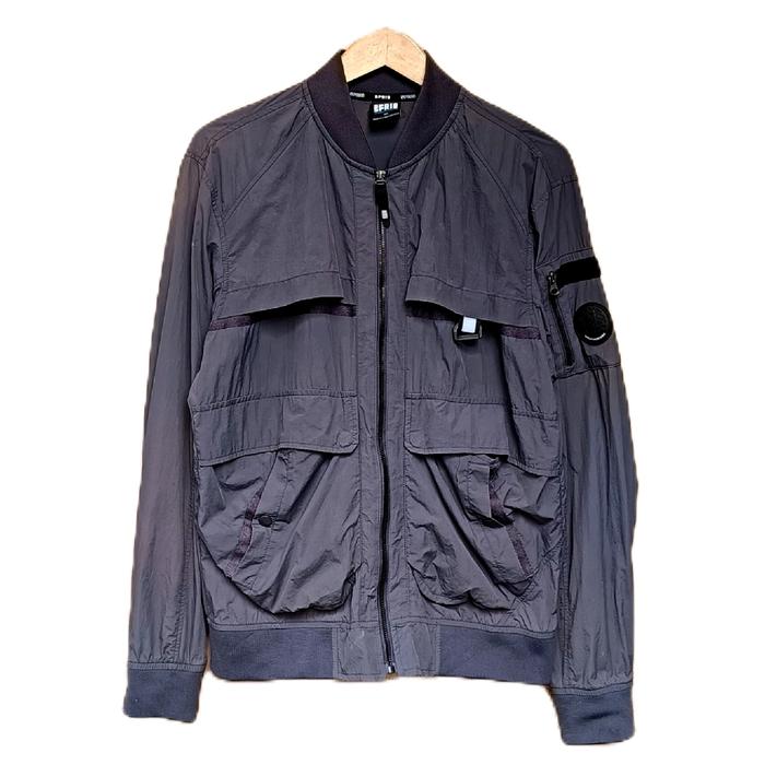 Jaket bomber spris casual multi pocket vintage grey