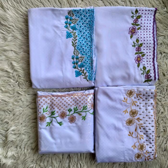 Mukena Al Mukhtar Bahan Sutra Poliester Muslim Motif