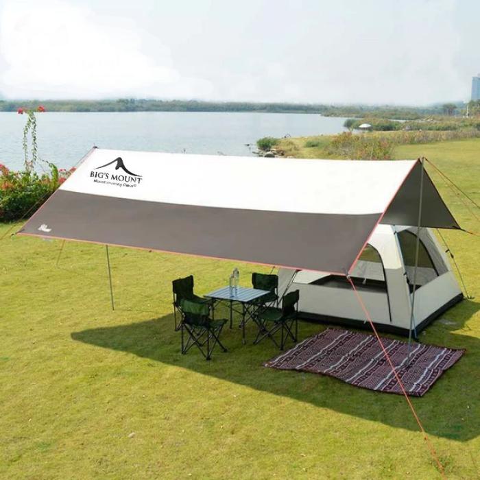 READY Flysheet hexagonal kombinasi 2 warna - flysheet tenda camping - flysheet 4x6 waterproof - ples